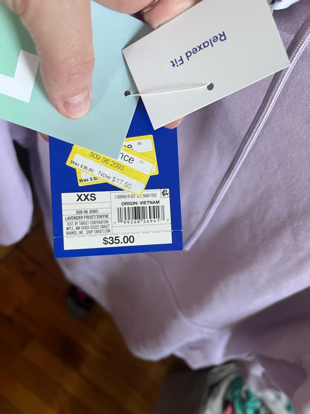 JoyLab Lavender Pullover Hoodie with Kangaroo Pocket - Picture 7 of 7